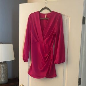 Tyche Fuchsia Wrap Blouse